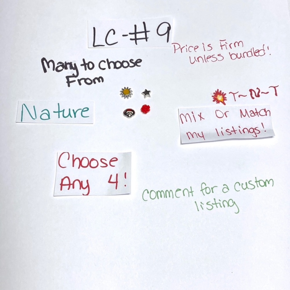LC-#9 (4X) Nature locket charms